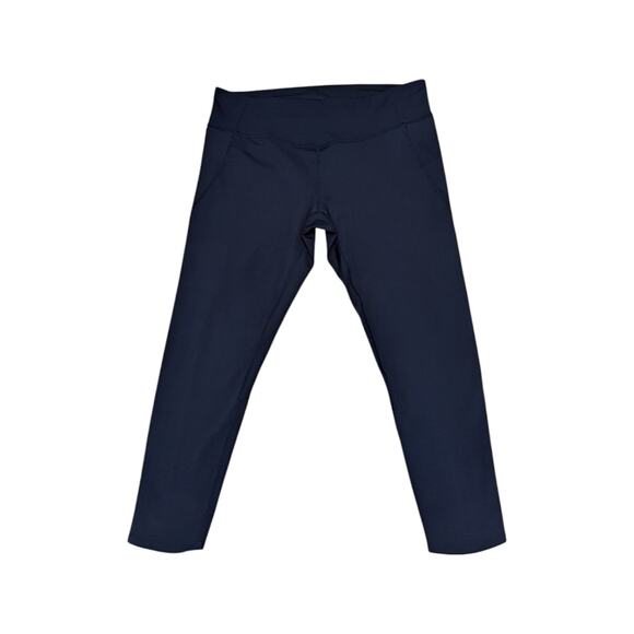 Zella Via High Waist Pocket Crop Leggings Cropped Navy Blue Womens X-Large Gym - Picture 2 of 5